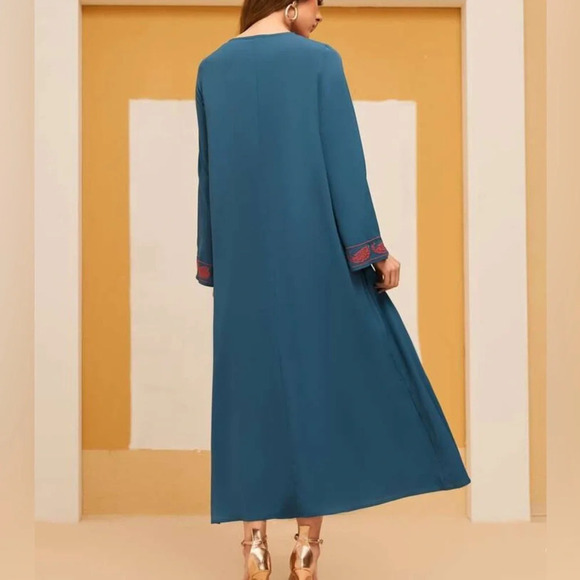 Embroidery Abaya Dress size L8/10 - Picture 5 of 11